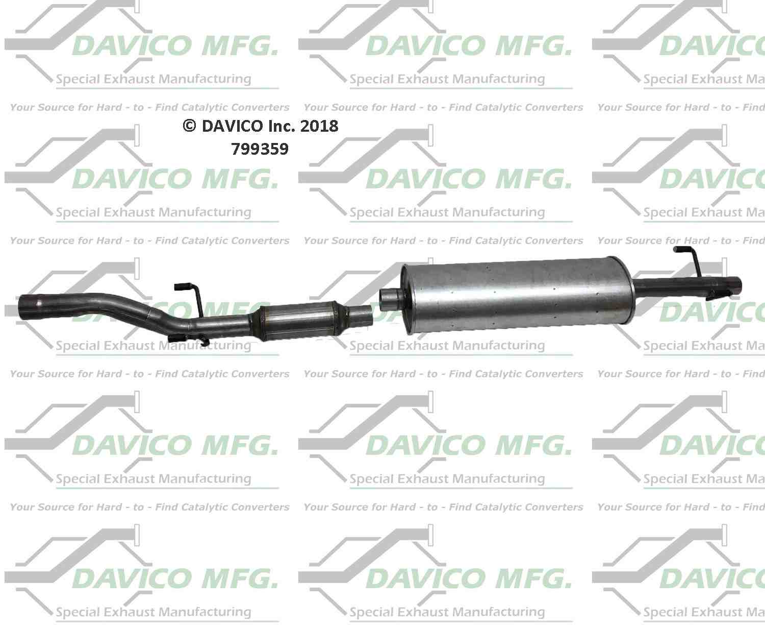 Davico Mfg Exact-Fit Catalytic Converter & Muffler 799359