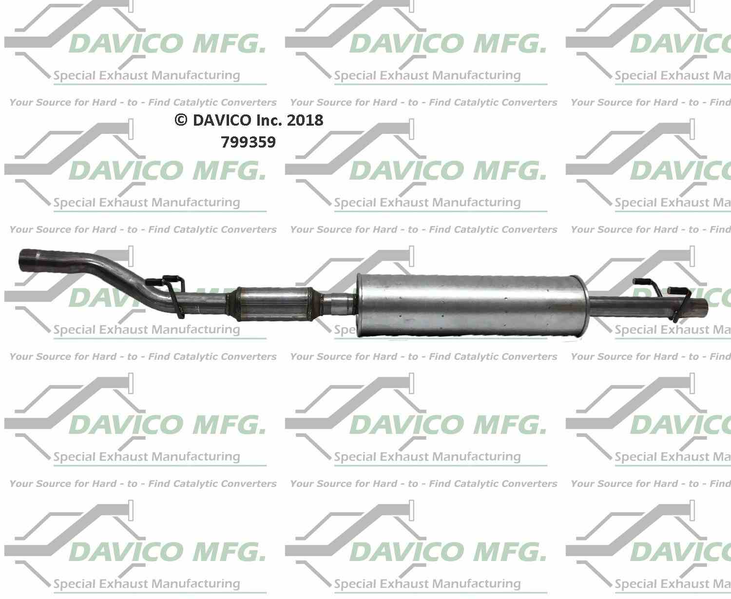 Davico Mfg Exact-Fit Catalytic Converter & Muffler 799359