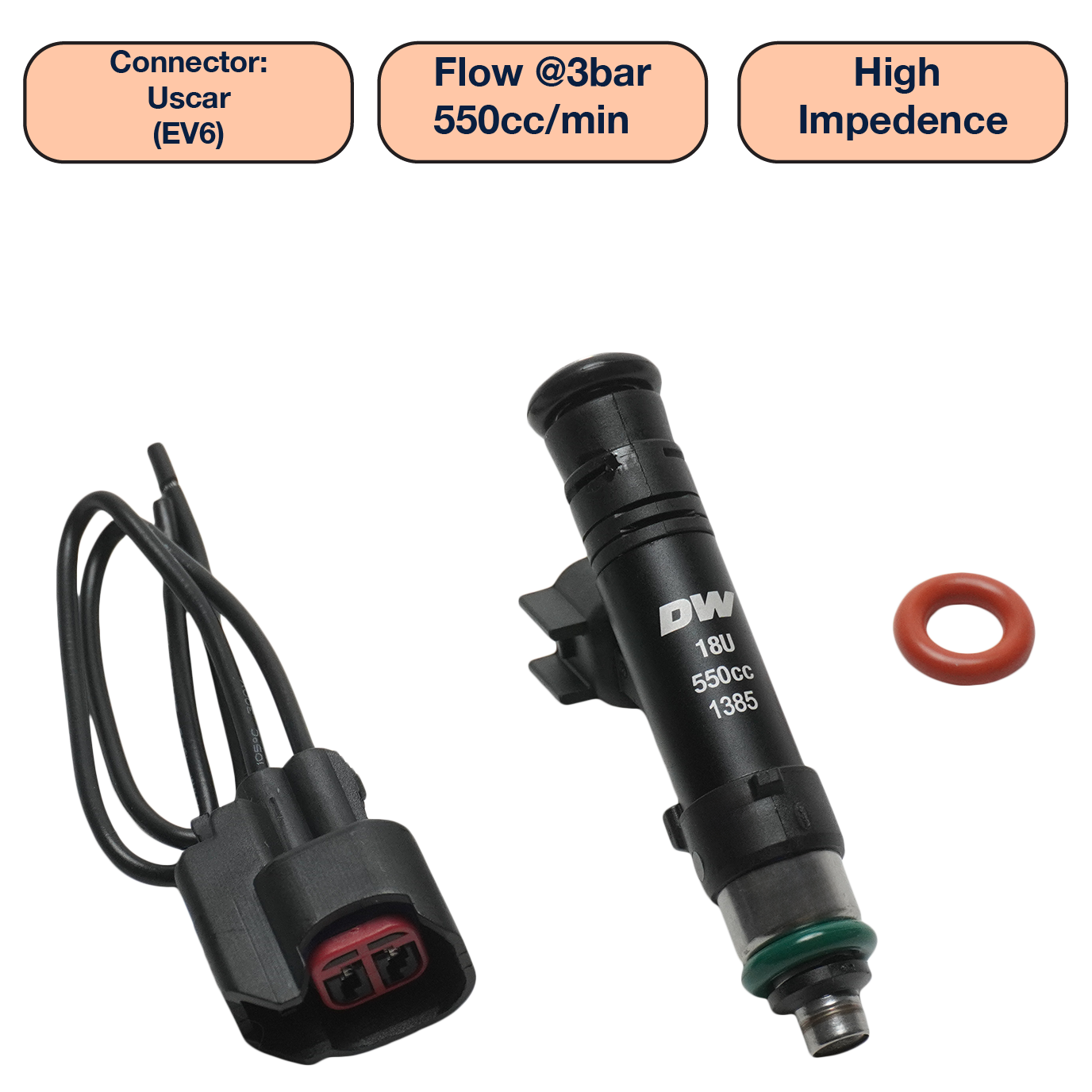 DeatschWerks Single Universal Tall Injector (60mm)