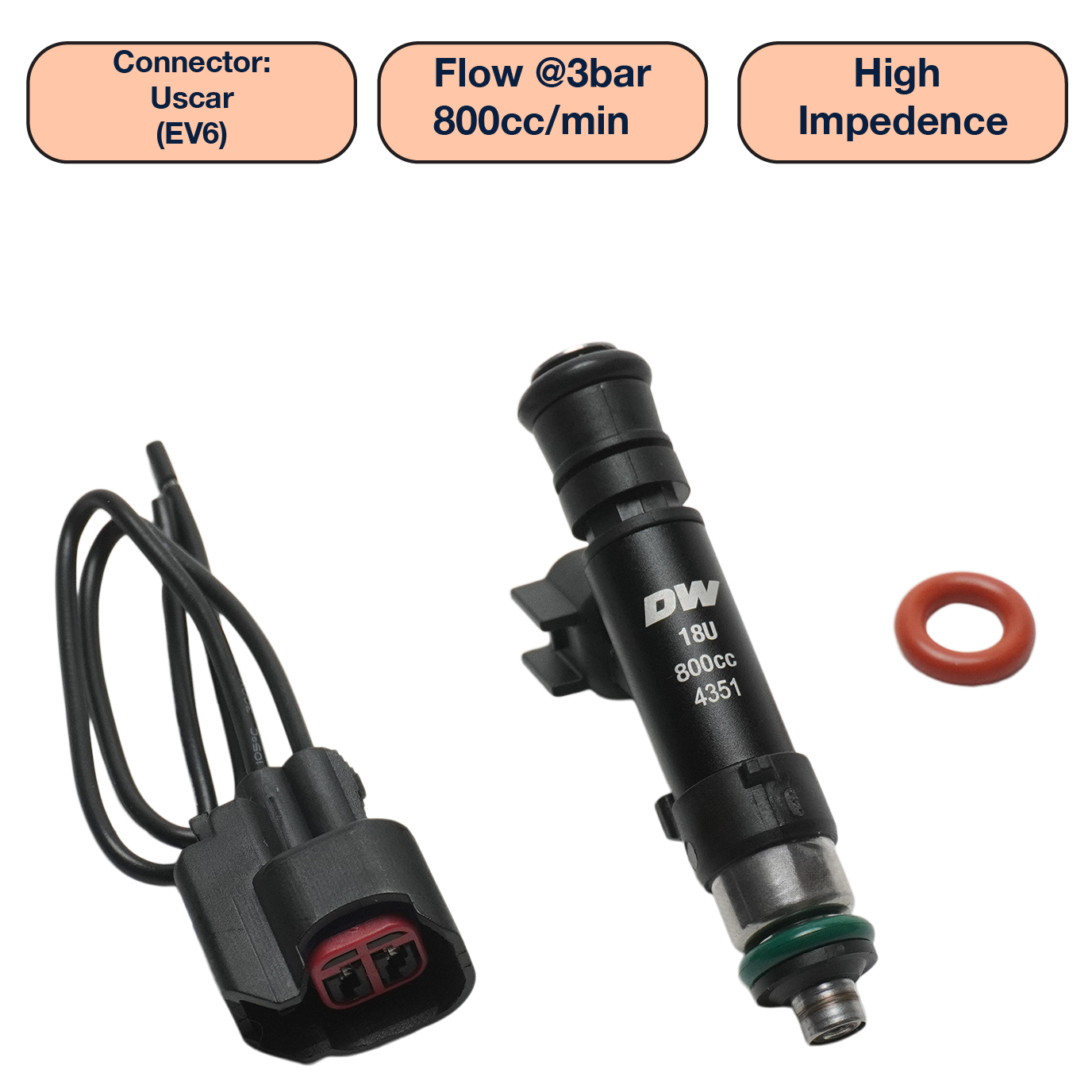 DeatschWerks Single Universal Tall Injector (60mm)