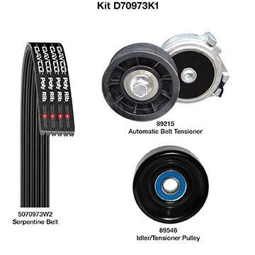 Dayco Serpentine Belt Drive Component Kit D70973K1