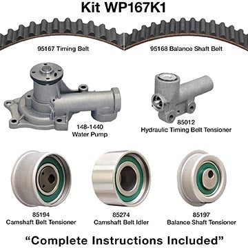 Dayco Engine Timing Belt Kit with Water Pump WP167K1A