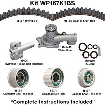 Dayco Engine Timing Belt Kit with Water Pump WP167K1BS