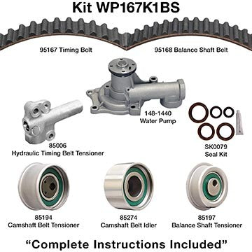 Dayco Engine Timing Belt Kit with Water Pump WP167K1BS
