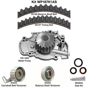 Dayco Engine Timing Belt Kit with Water Pump WP187K1AS