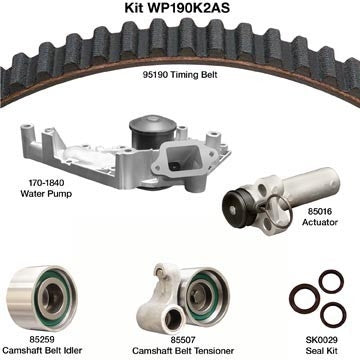Dayco Engine Timing Belt Kit with Water Pump WP190K2AS