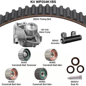 Dayco Engine Timing Belt Kit with Water Pump WP254K1BS