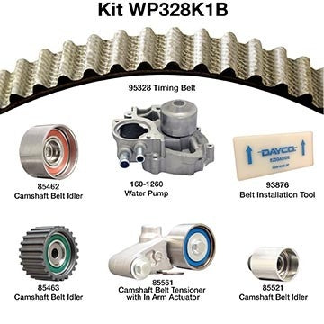 Dayco Engine Timing Belt Kit with Water Pump WP328K1B