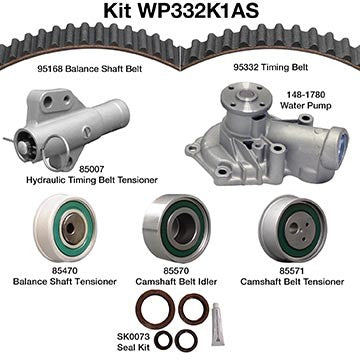 Dayco Engine Timing Belt Kit with Water Pump WP332K1AS