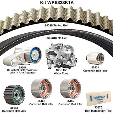 Dayco Engine Timing Belt Kit with Water Pump WPE328K1A