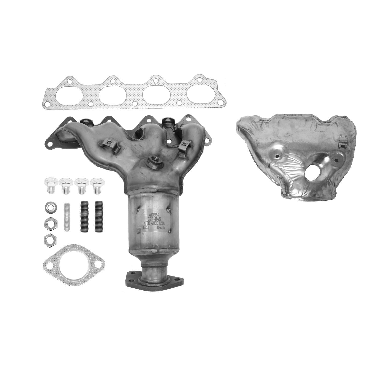 Eastern Catalytic Catalytic Converter with Integrated Exhaust Manifold 40654