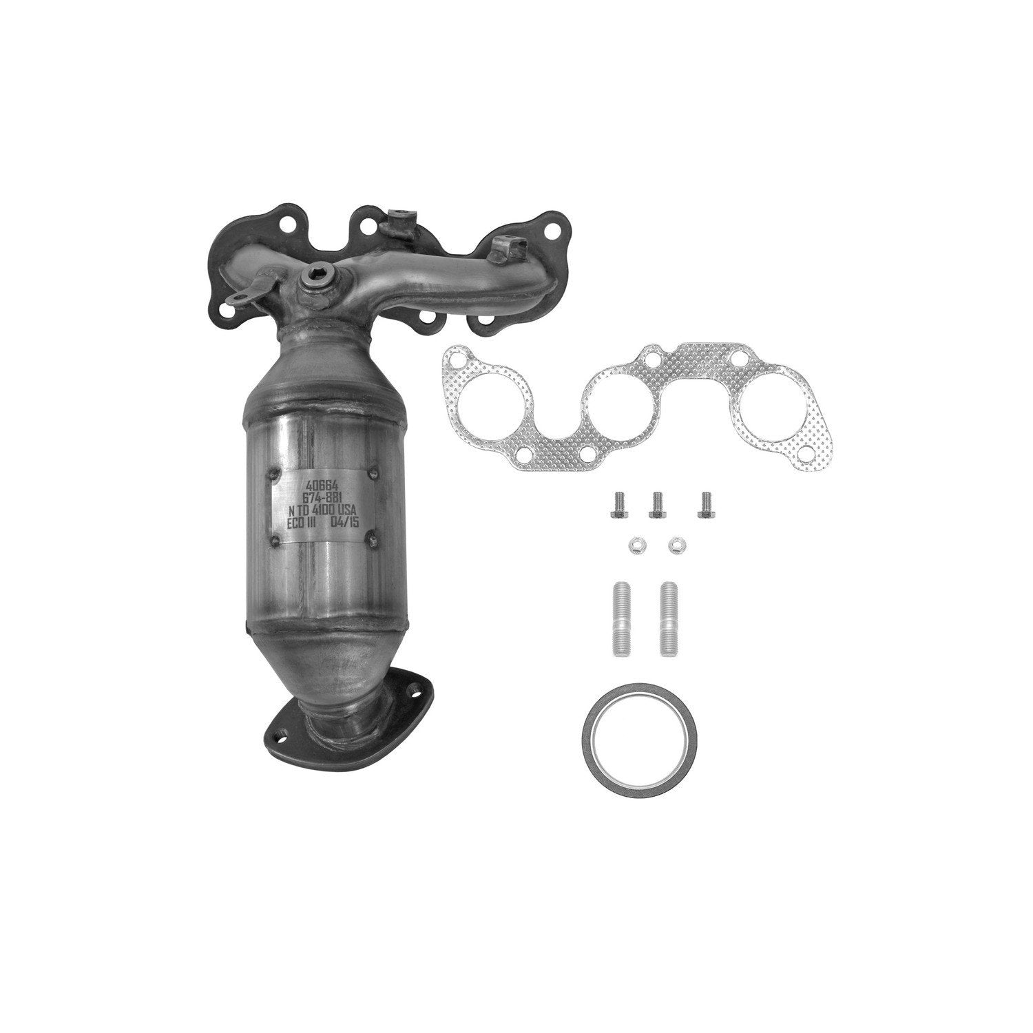 Eastern Catalytic Catalytic Converter with Integrated Exhaust Manifold 40664