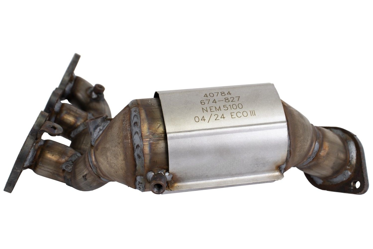 Eastern Catalytic Catalytic Converter with Integrated Exhaust Manifold  top view frsport 40784