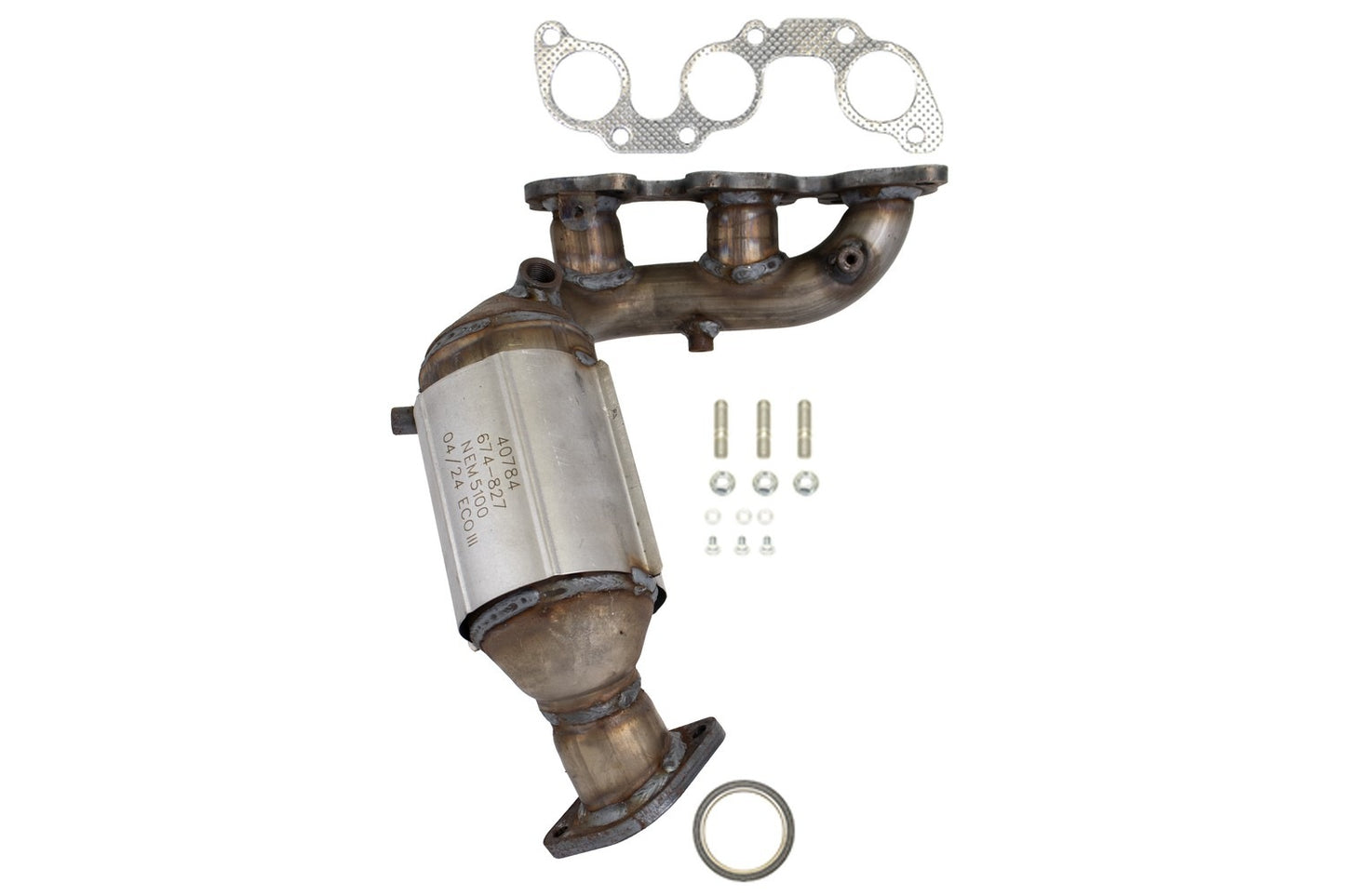 Eastern Catalytic Catalytic Converter with Integrated Exhaust Manifold  top view frsport 40784