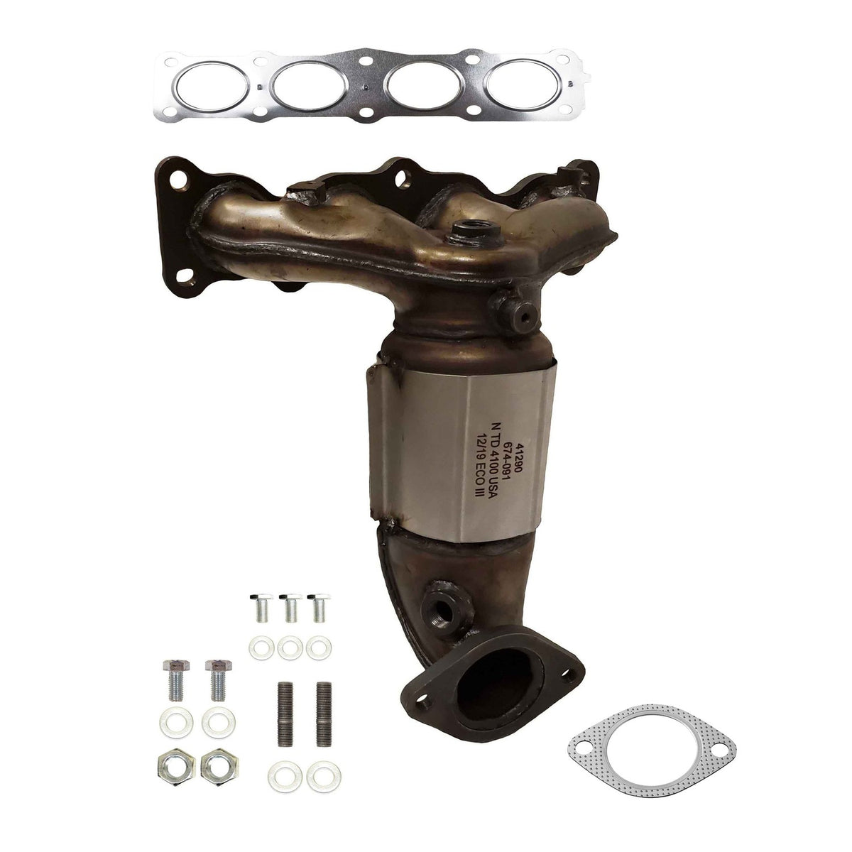 Eastern Catalytic Catalytic Converter with Integrated Exhaust Manifold 41290