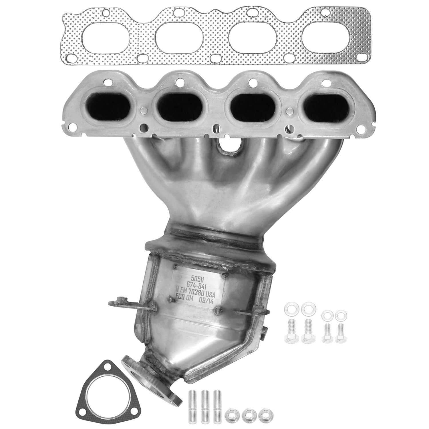 Eastern Catalytic Catalytic Converter with Integrated Exhaust Manifold 50511