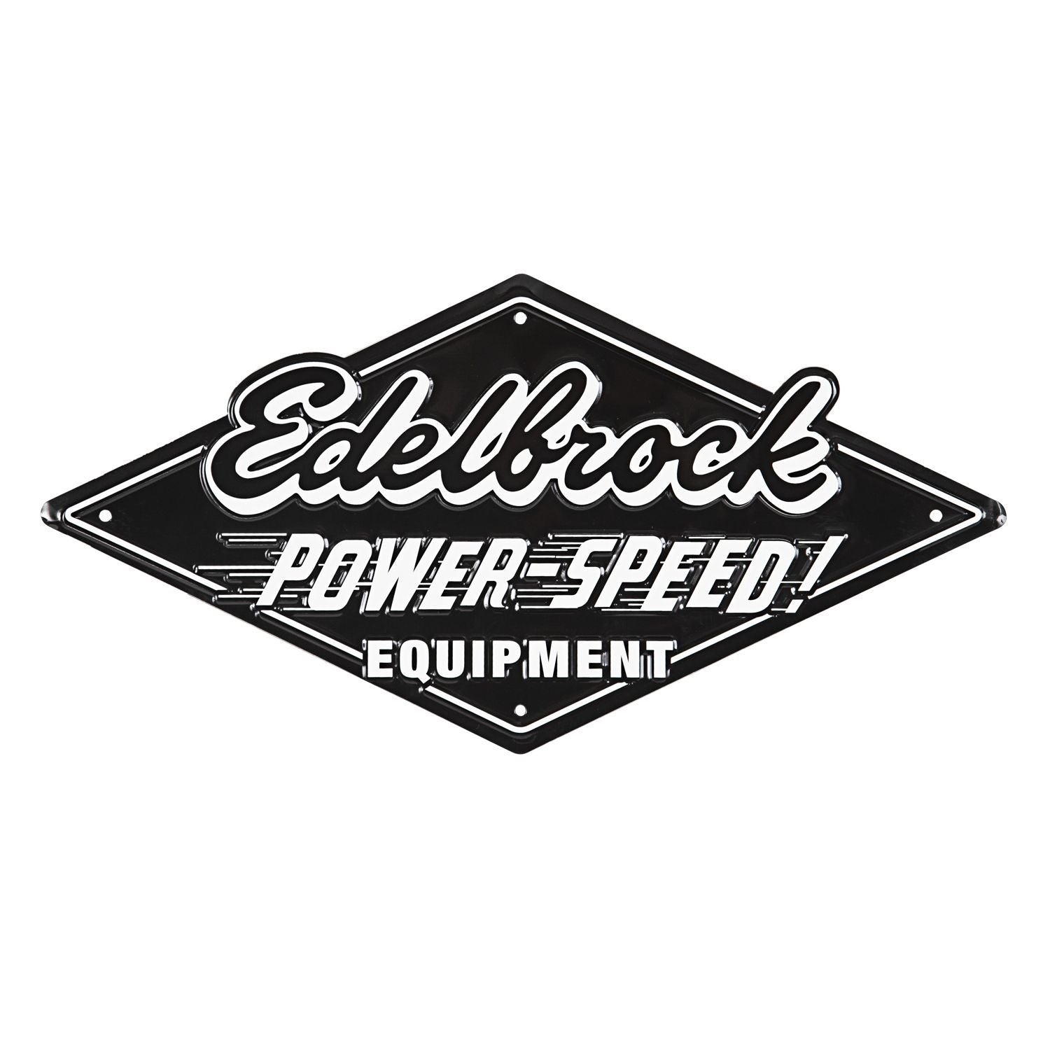 EDELBROCK Edelbrock Power Speed Tin Garage Sign Promotional Collectables and Apparel Collectables main image