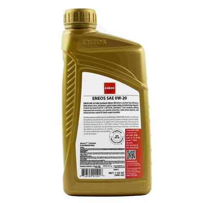 Eneos Full Syn Oil Dexos 1 Case 0w20 12 x 1 Qt ENO3701-301