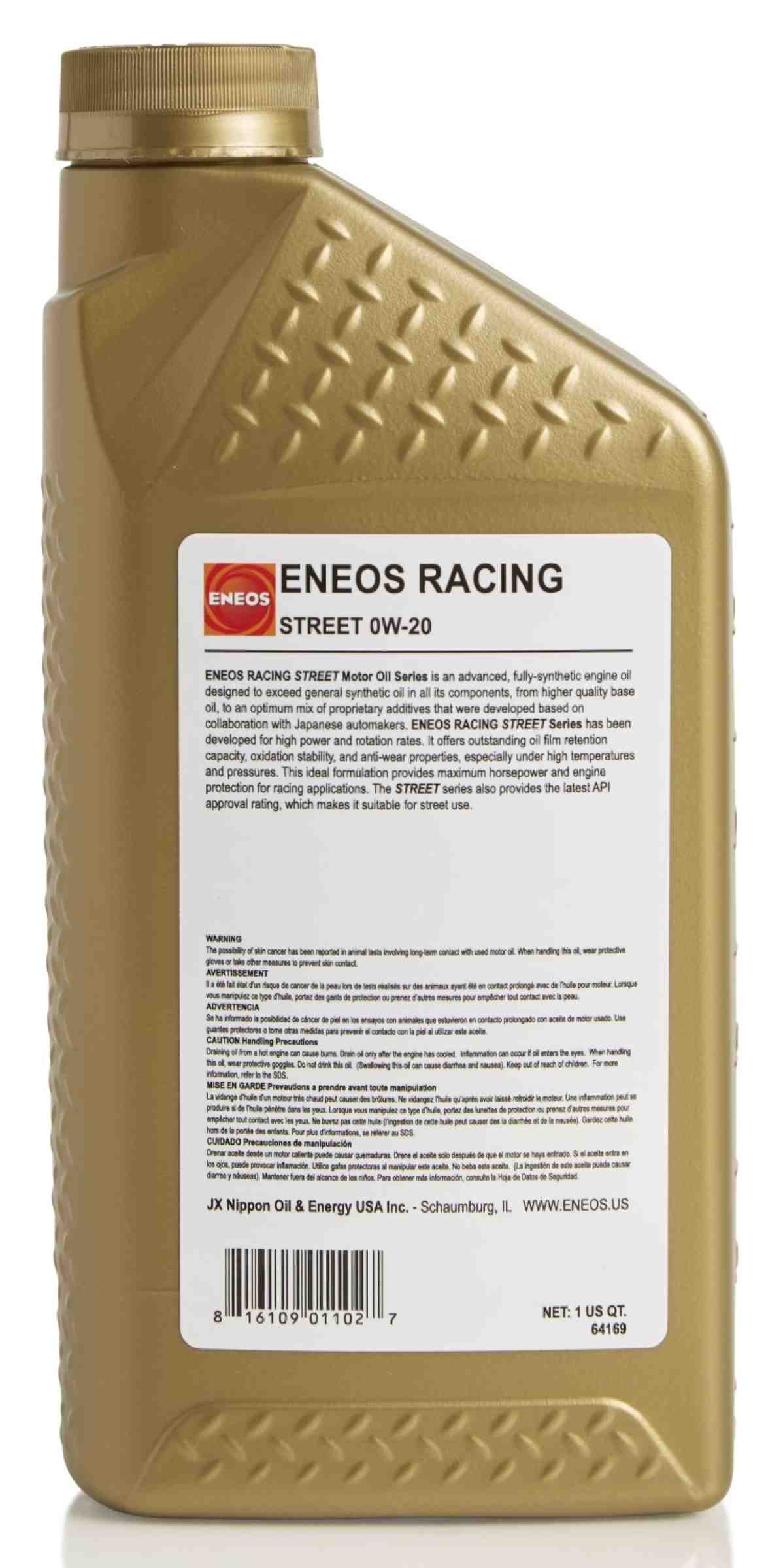 Eneos Racing Street 0w20 Case 6 X 1Qt ENO3901-302