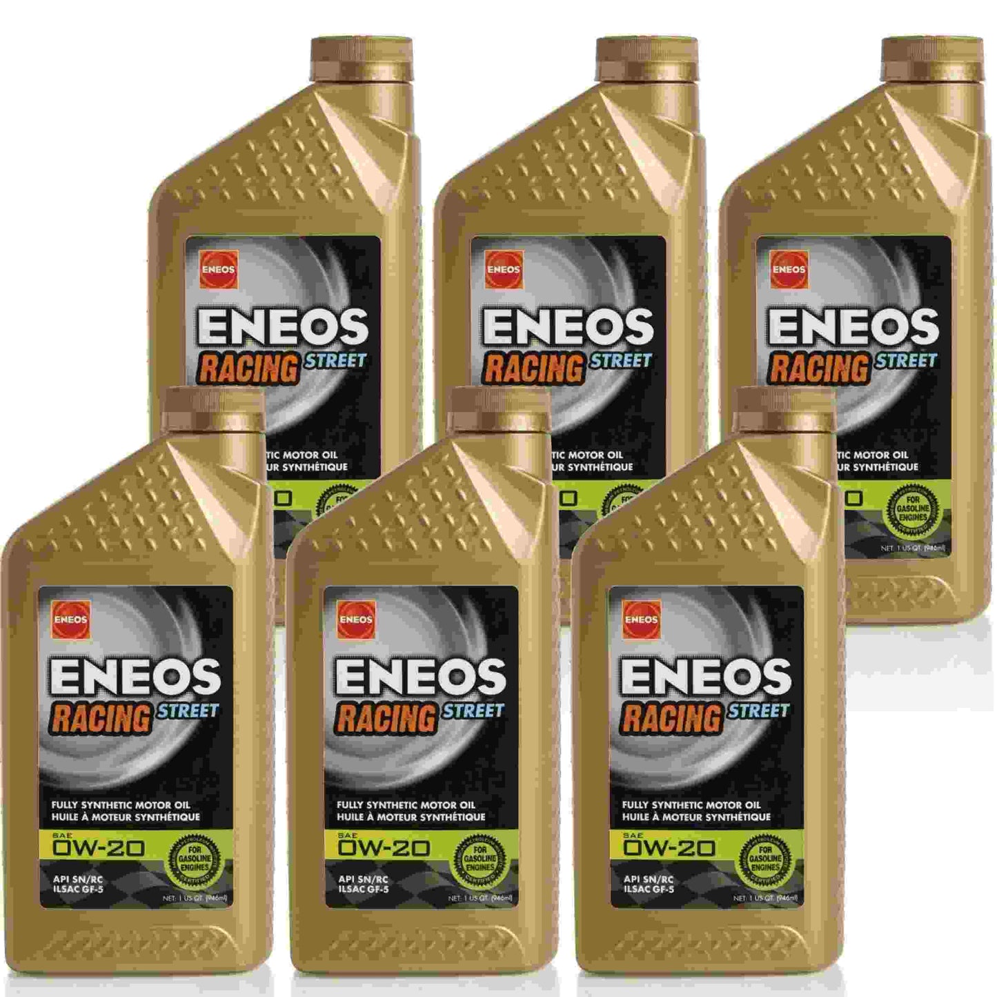 Eneos Racing Street 0w20 Case 6 X 1Qt ENO3901-302