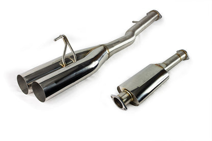 ISR Performance EP (Straight Pipes) Dual Tip Exhaust 4in - Nissan 350Z IS-EPDUAL-350BO