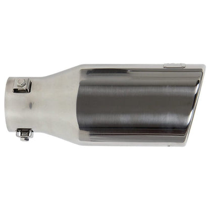 DC Sports DC Sport Polished Stainless Universal Bolt On Exhaust Slant Cut Tip 2.25" Inlet 3.75" Outlet