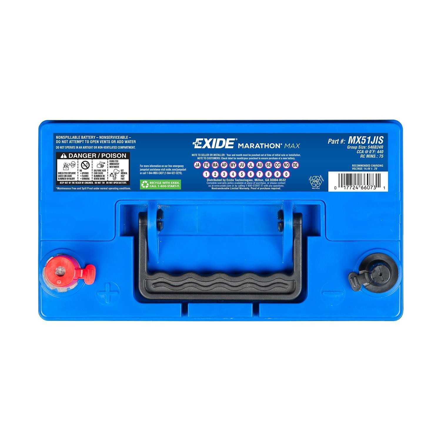 Exide MARATHON MAX - CCA: 410 MX51JIS