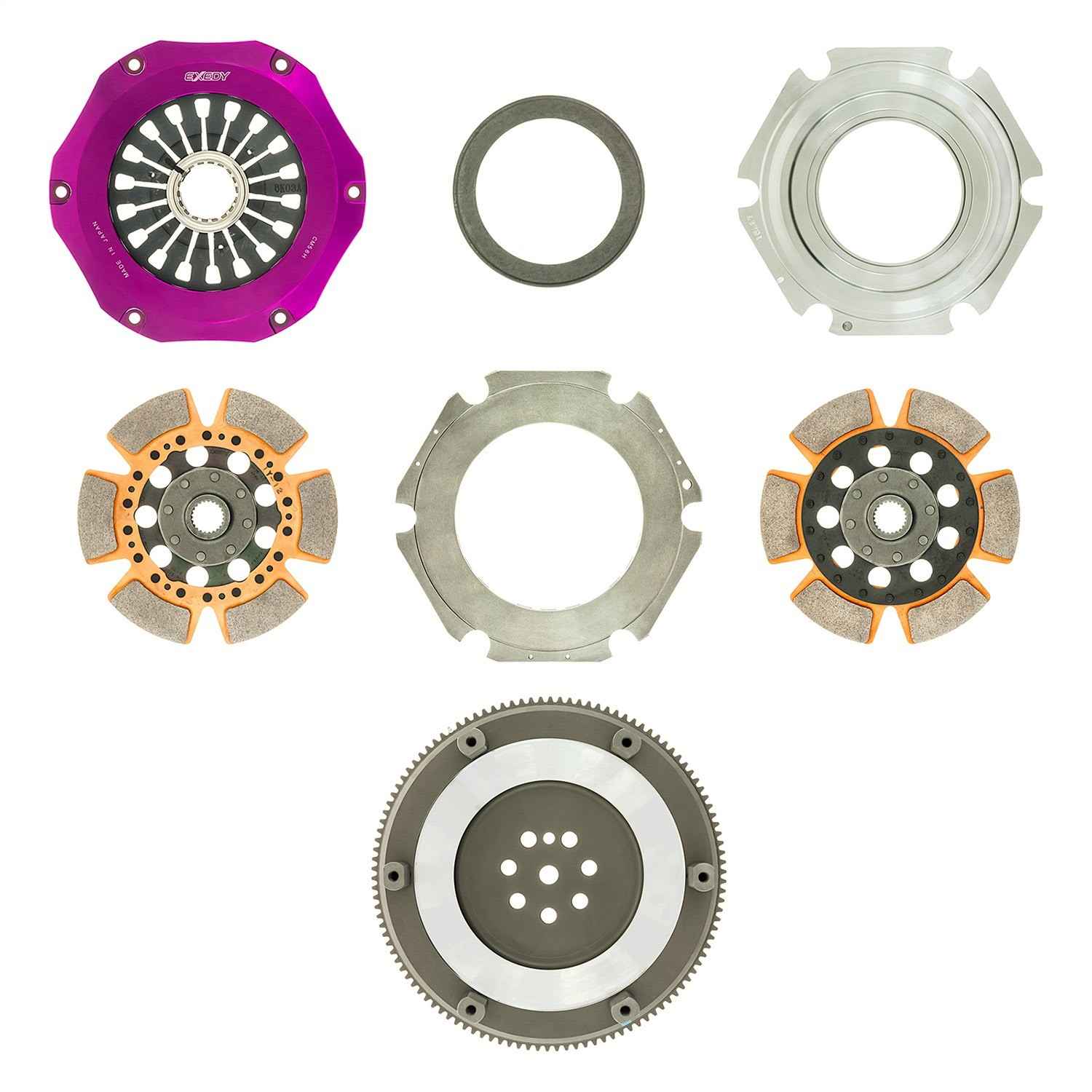 Exedy 96-06 Mitsubishi Lancer Evo (Gen 4-7) Hyper Twin Cerametallic Clutch Rigid Disc Pull Type MM022HR
