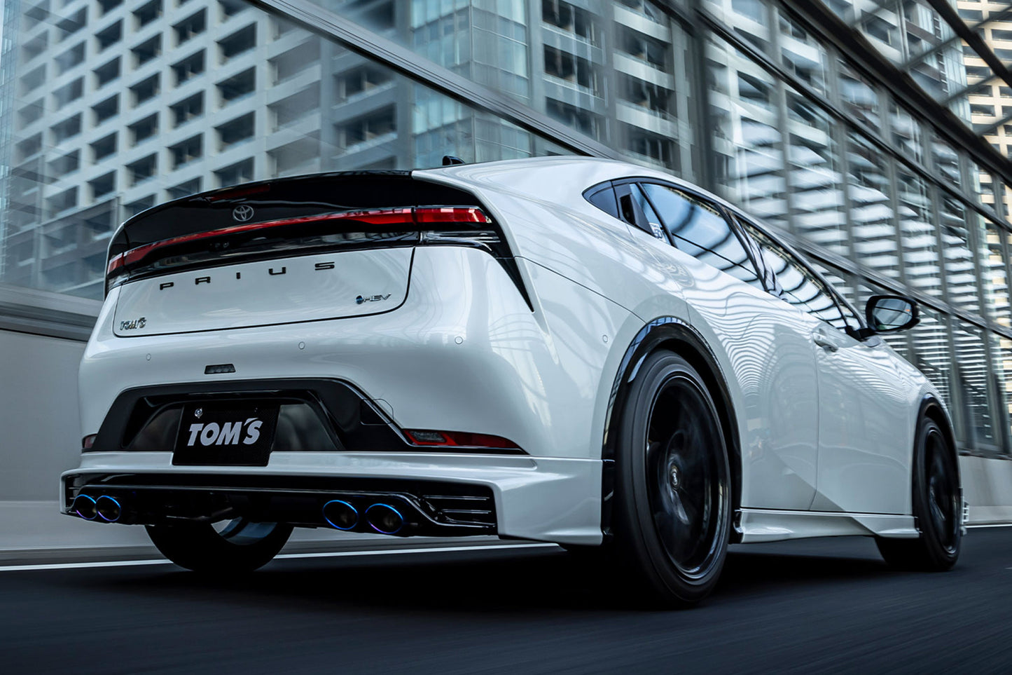 TOM'S Racing Quad Exhaust System (With TOM'S Racing Diffuser) - Toyota Prius (60) 2023+