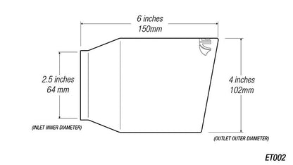 ARK 4" Universal Exhaust Tip ET002 (Burnt/Polish)