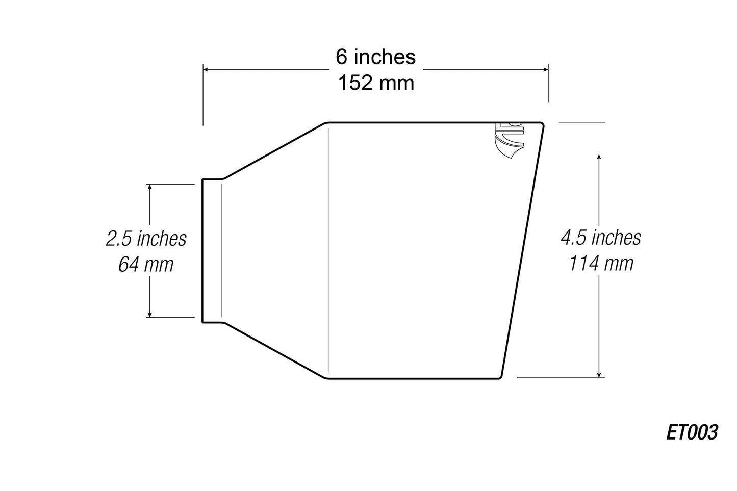 ARK 4.5" Universal Exhaust Tip ET003 (Burnt/Polish)