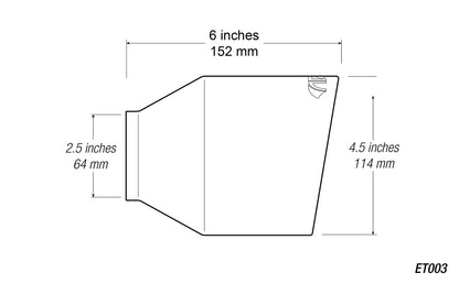ARK 4.5" Universal Exhaust Tip ET003 (Burnt/Polish)