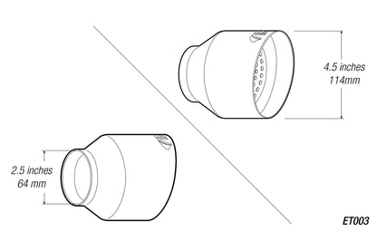 ARK 4.5" Universal Exhaust Tip ET003 (Burnt/Polish)