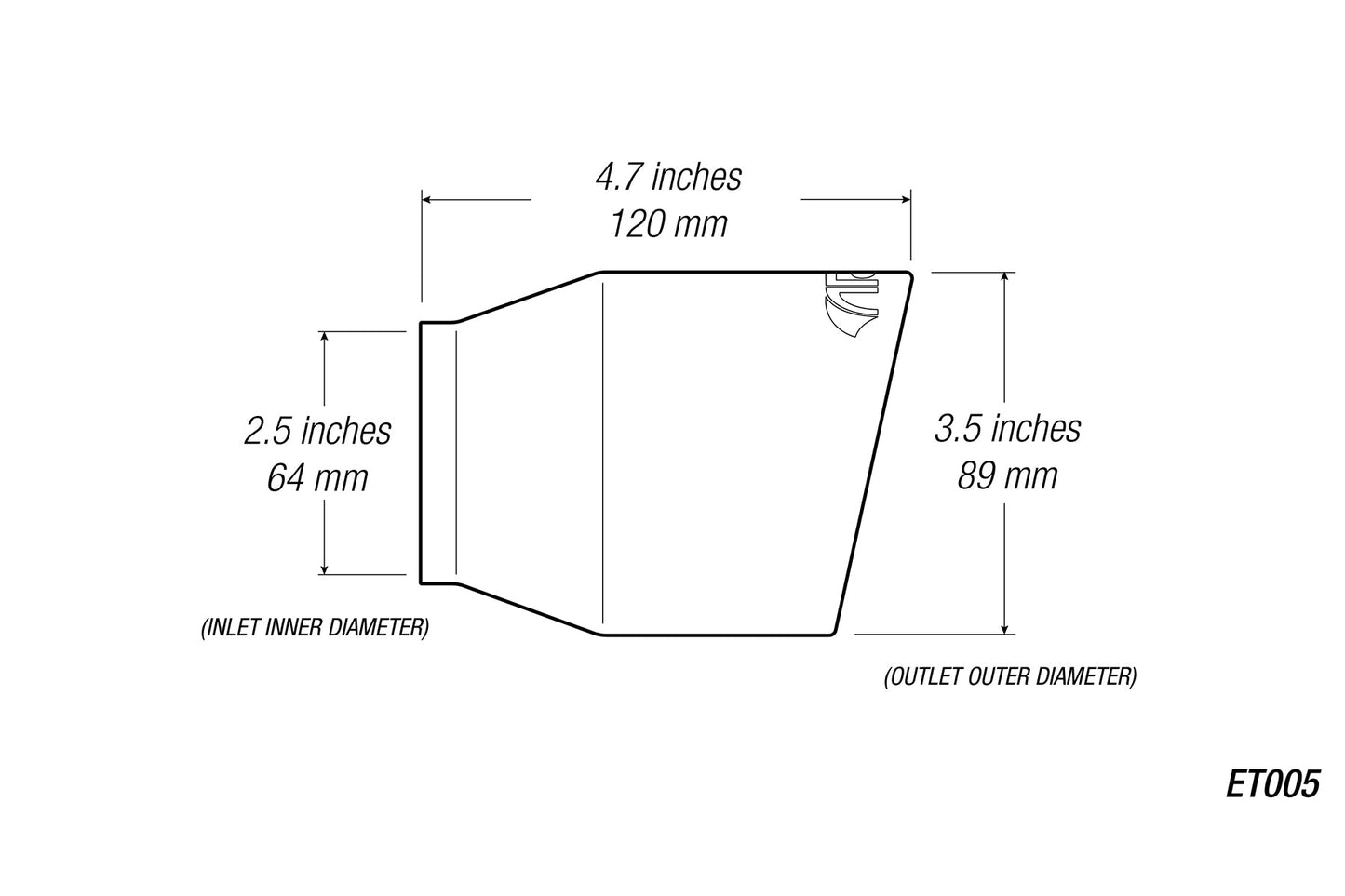 ARK 3.5" Universal Exhaust Tip ET005 (Burnt/Polish)