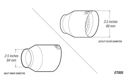 ARK 3.5" Universal Exhaust Tip ET005 (Burnt/Polish)