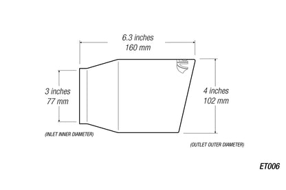 ARK 4" Universal Exhaust Tip ET006 (Burnt/Polish)