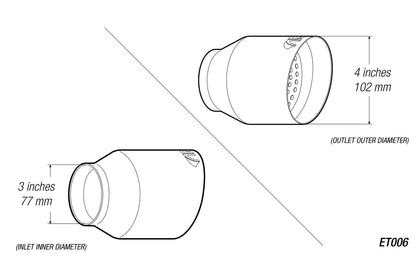 ARK 4" Universal Exhaust Tip ET006 (Burnt/Polish)