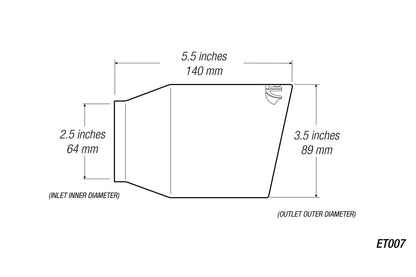 ARK 3.5" Universal Exhaust Tip ET007 (Burnt/Polish)