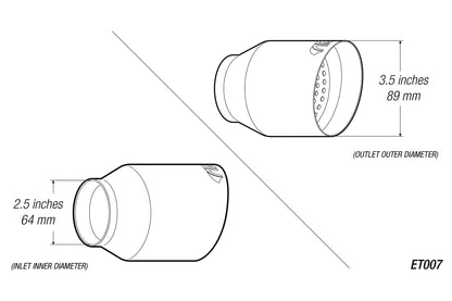 ARK 3.5" Universal Exhaust Tip ET007 (Burnt/Polish)