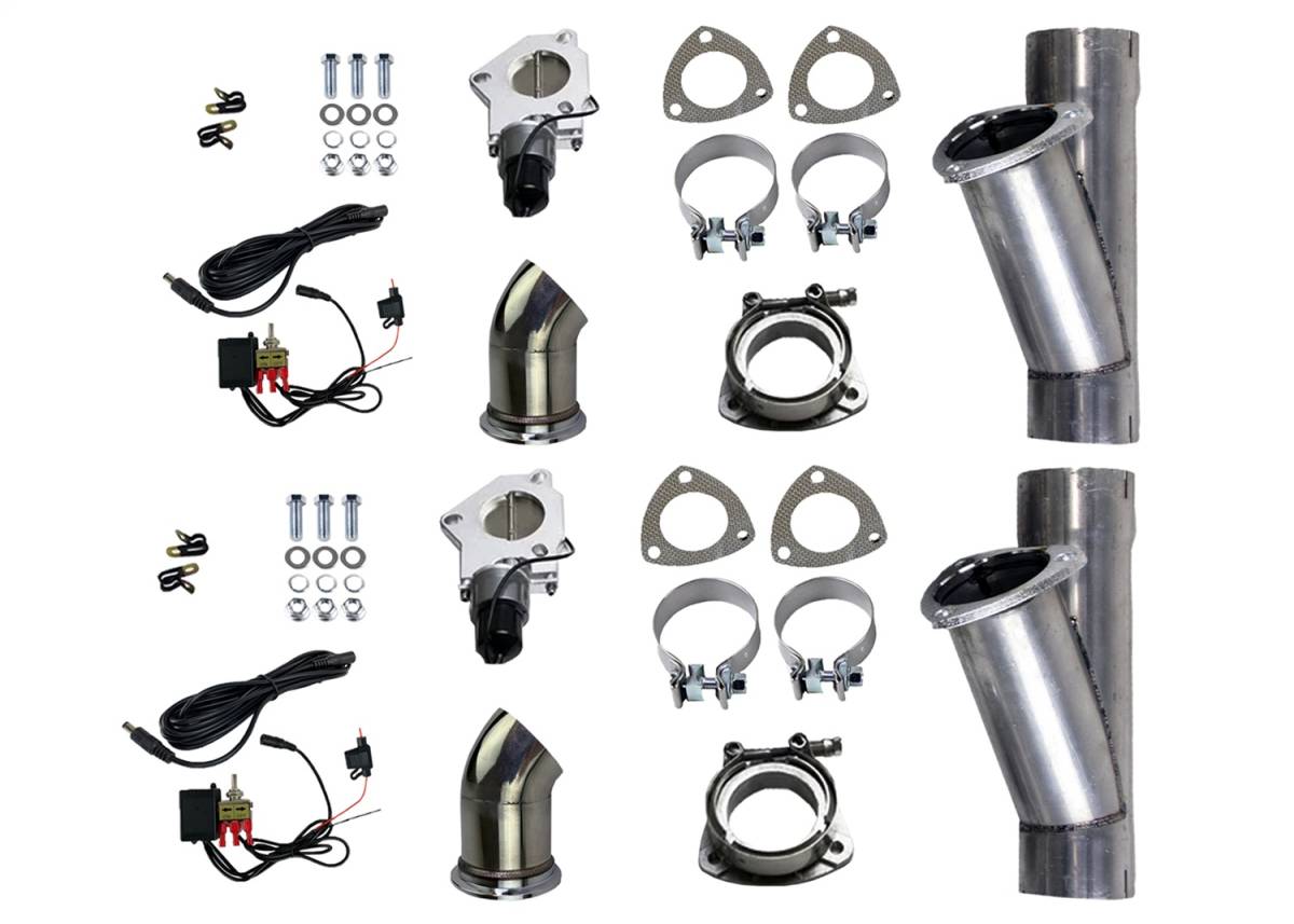 Granatelli Electronic Exhaust Cutout Kit 303525D - Mild Steel Slip-Fit - 2.50"
