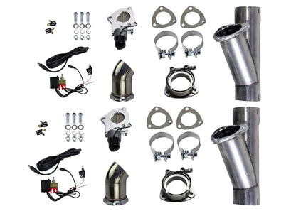 Granatelli Electronic Exhaust Cutout Kit 303525D - Mild Steel Slip-Fit - 2.50"