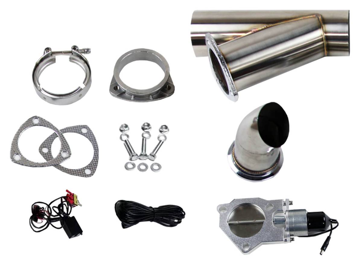 Granatelli Electronic Exhaust Cutout Kit 307525 - Stainless Steel Weld In Style : 2.50 inches