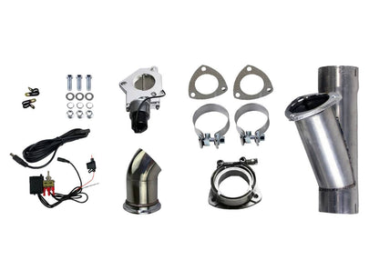 Granatelli Electronic Exhaust Cutout Kit 303540 - Mild Steel Slip-Fit -4.00" inch