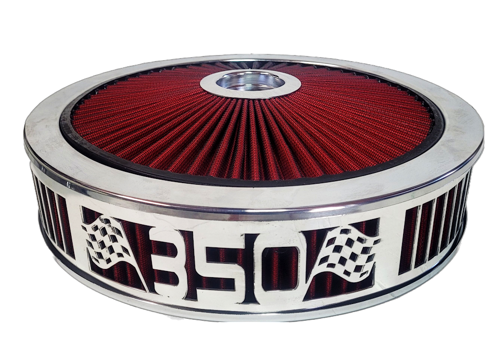 Granatelli Blingz Beauty Bandz Red and Chrome Air Filter Assembly , 350