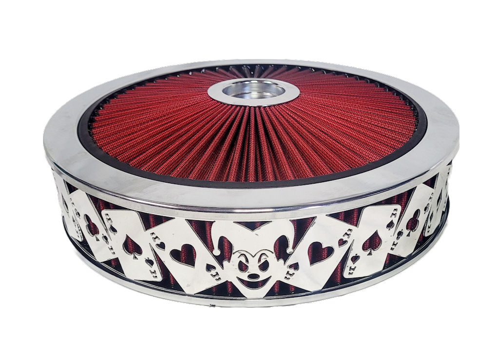 Granatelli Blingz Beauty Bandz Red and Chrome Air Filter Assembly , Jokers Wild