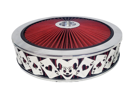 Granatelli Blingz Beauty Bandz Red and Chrome Air Filter Assembly , Jokers Wild
