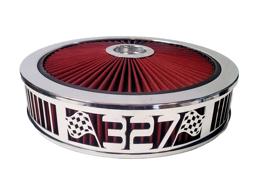 Granatelli Blingz Beauty Bandz Red and Chrome Air Filter Assembly , 327