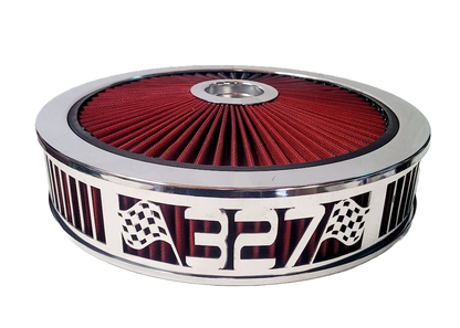 Granatelli Blingz Beauty Bandz Red and Chrome Air Filter Assembly , 327