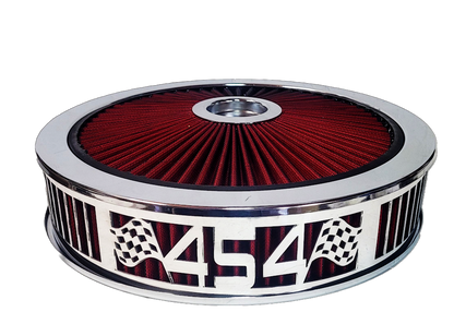 Granatelli Blingz Beauty Bandz Red and Chrome Air Filter Assembly , 454