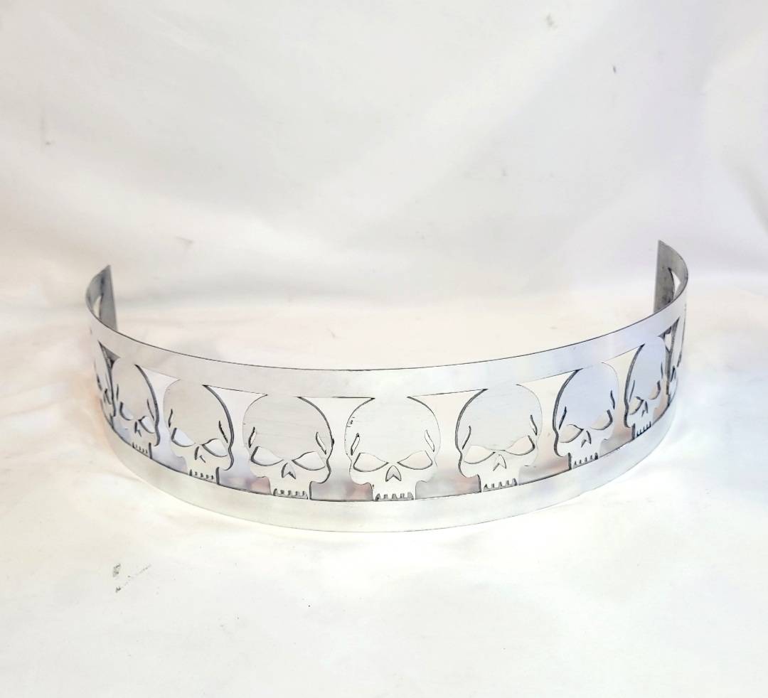 Granatelli Blingz Beauty Bandz, 14" Diameter, 3" Tall Air Cleaner Grill - Skulls